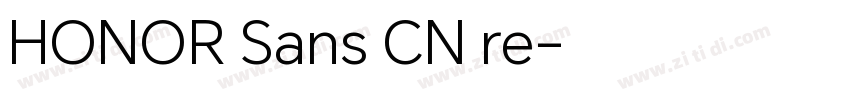 HONOR Sans CN re字体转换